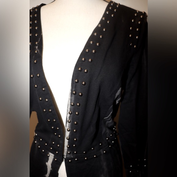 VOCAL Rock Studded COTTON Cardigan with Bleach dye and comfort fit - Picture 10 of 16